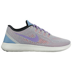 Nike Free RN Women's Running Shoes, Wolf Grey/Purple Earth